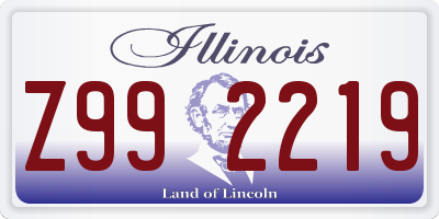 IL license plate Z992219