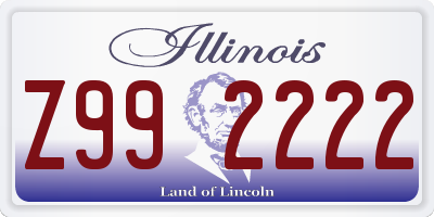 IL license plate Z992222