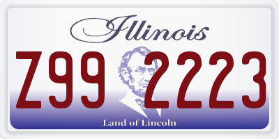IL license plate Z992223