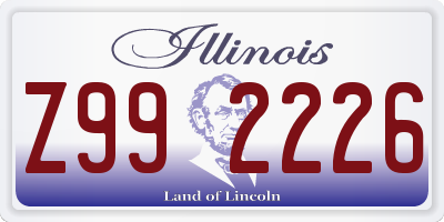 IL license plate Z992226