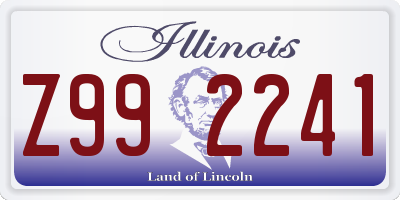 IL license plate Z992241