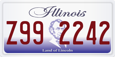 IL license plate Z992242