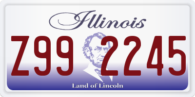 IL license plate Z992245