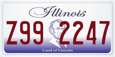 IL license plate Z992247
