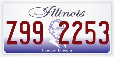 IL license plate Z992253