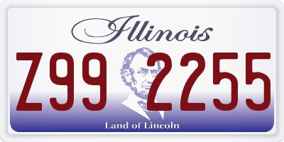 IL license plate Z992255