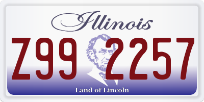 IL license plate Z992257