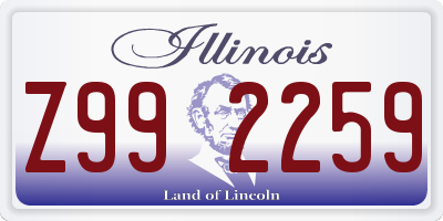 IL license plate Z992259