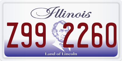 IL license plate Z992260