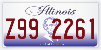 IL license plate Z992261
