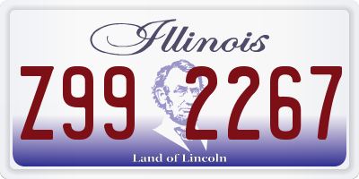 IL license plate Z992267