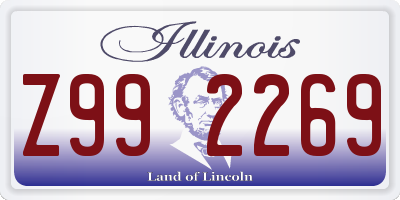 IL license plate Z992269