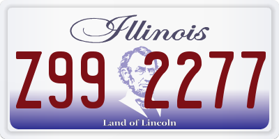 IL license plate Z992277