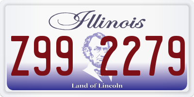 IL license plate Z992279