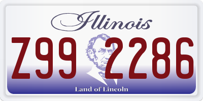 IL license plate Z992286