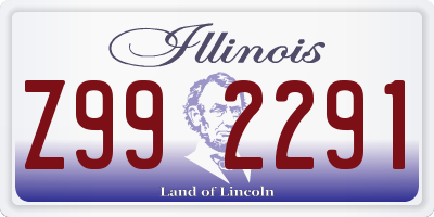 IL license plate Z992291