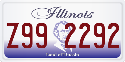 IL license plate Z992292