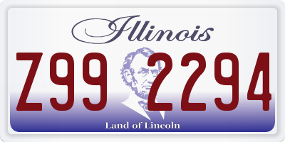 IL license plate Z992294