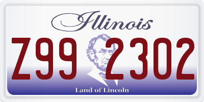 IL license plate Z992302