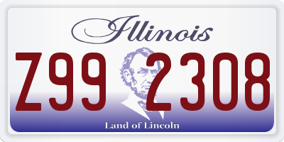 IL license plate Z992308