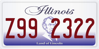 IL license plate Z992322
