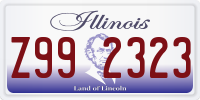 IL license plate Z992323