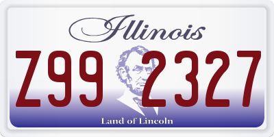 IL license plate Z992327