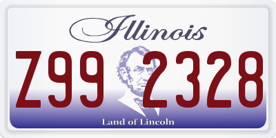 IL license plate Z992328
