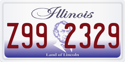 IL license plate Z992329