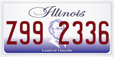 IL license plate Z992336