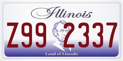 IL license plate Z992337