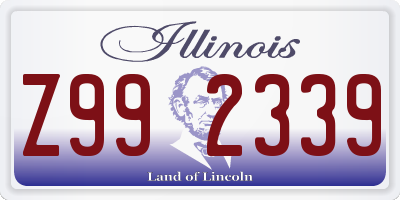 IL license plate Z992339