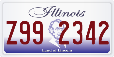 IL license plate Z992342