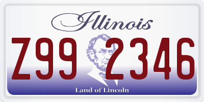 IL license plate Z992346