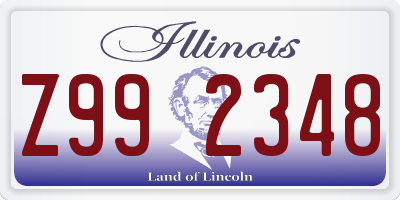 IL license plate Z992348