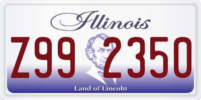IL license plate Z992350