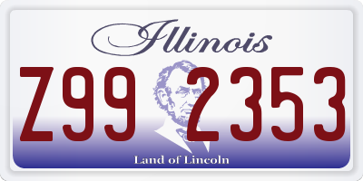 IL license plate Z992353