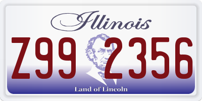 IL license plate Z992356