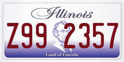 IL license plate Z992357