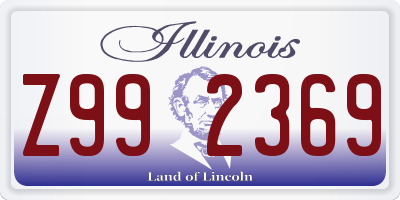IL license plate Z992369
