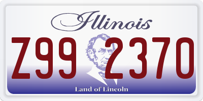 IL license plate Z992370