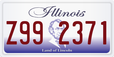 IL license plate Z992371