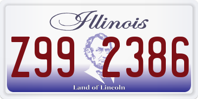 IL license plate Z992386