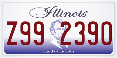 IL license plate Z992390