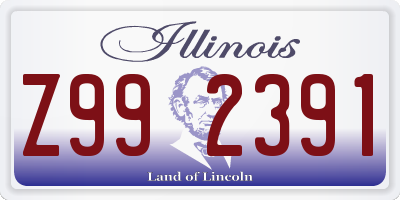 IL license plate Z992391