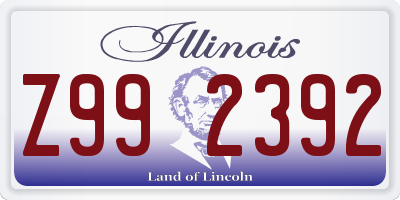 IL license plate Z992392