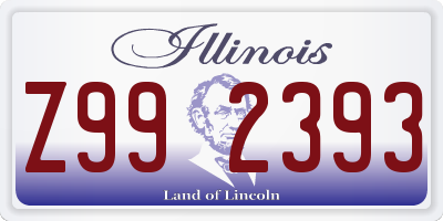 IL license plate Z992393