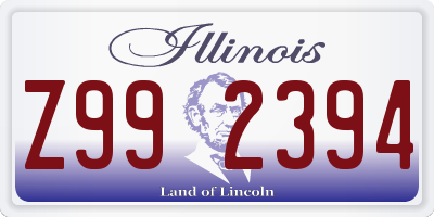 IL license plate Z992394