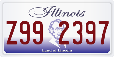 IL license plate Z992397