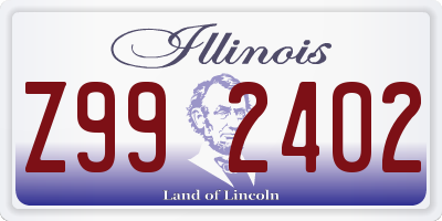 IL license plate Z992402